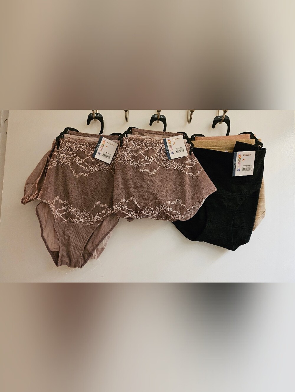 Joyspun Panties Size 3XL (22) NWT Mega Lot 9 Pairs Hipster Cheeky Black Lace